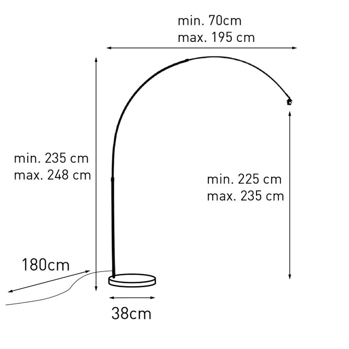 Qazqa Booglamp Staal Met Marmeren Voet Wit Verstelbaar - XXL