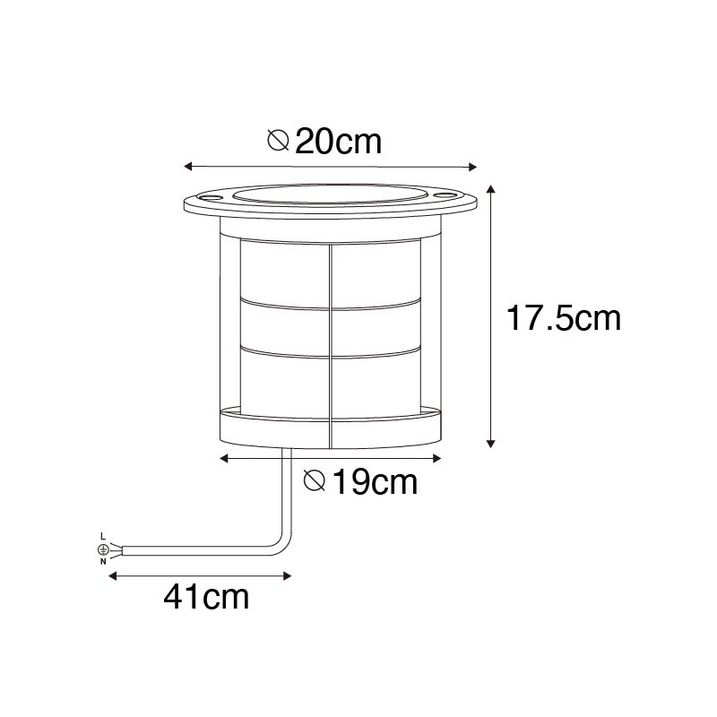 Qazqa Buiten Grondspot Staal AR111 Verstelbaar IP65 - Delux Honey