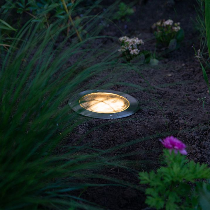 qazqa Buiten grondspot staal AR111 verstelbaar IP65 - Delux Honey