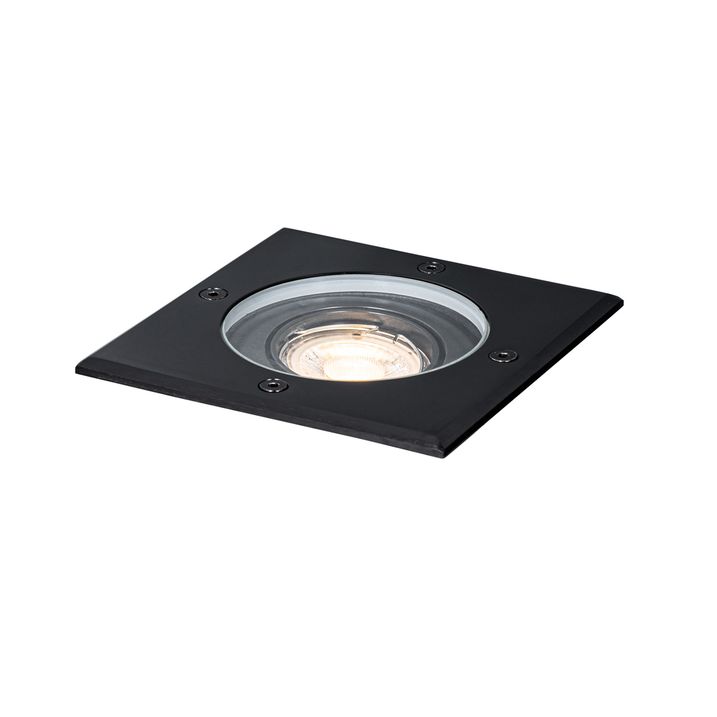 Qazqa Buiten Grondspot Zwart Vierkant Verstelbaar IP65 - Delux