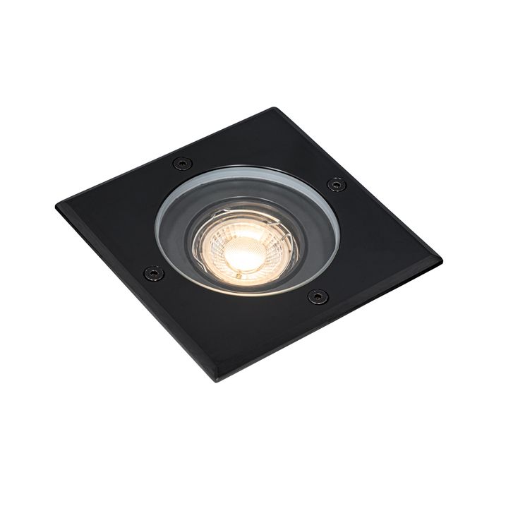 Qazqa Buiten Grondspot Zwart Vierkant Verstelbaar IP65 - Delux