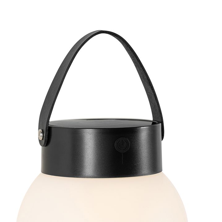 Qazqa Buiten Hanglamp Zwart Incl. LED 3-staps Dimbaar Solar - Cornelia