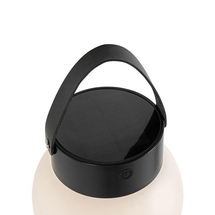 Qazqa Buiten Hanglamp Zwart Incl. LED 3-staps Dimbaar Solar - Cornelia