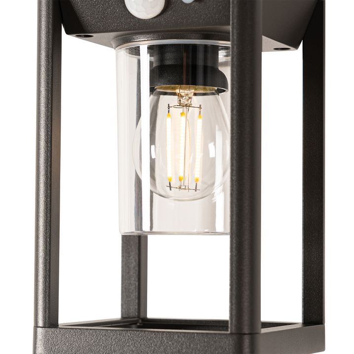 Qazqa Buiten Wandlamp Donkergrijs Incl. LED En Dimlicht Op Solar - Sonne