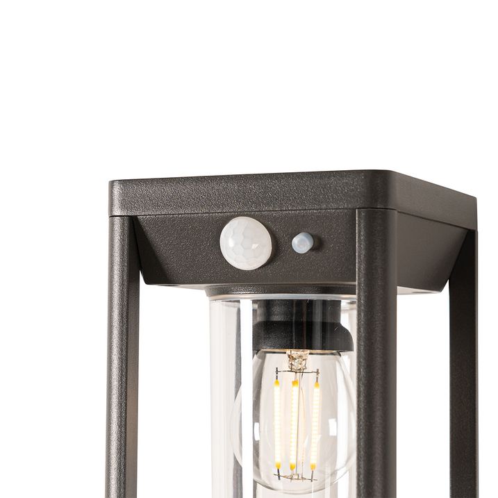 Qazqa Buiten Wandlamp Donkergrijs Incl. LED En Dimlicht Op Solar - Sonne