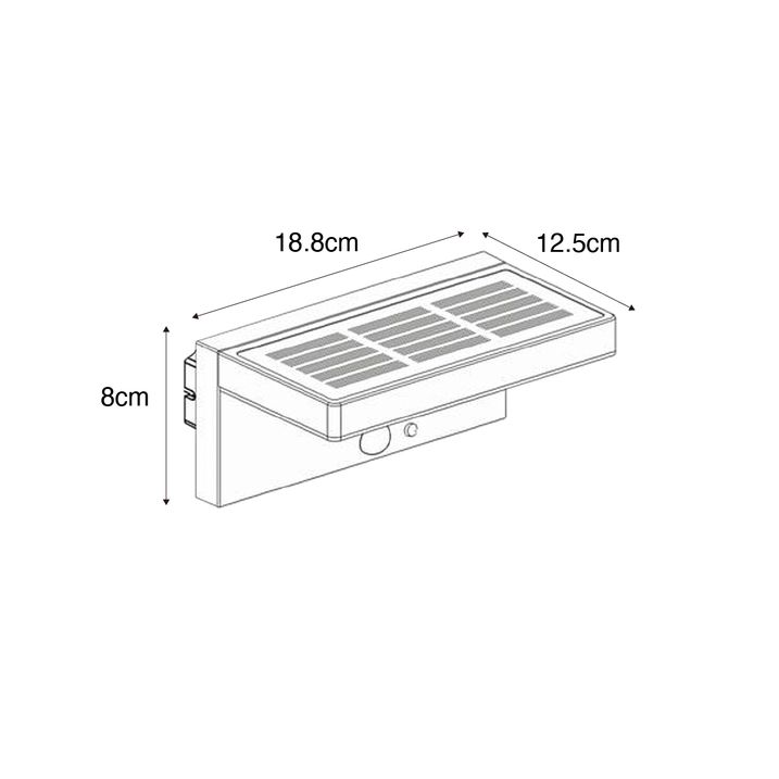 Qazqa Buiten Wandlamp Donkergrijs Incl. LED En Dimlicht Op Solar - Sunnie