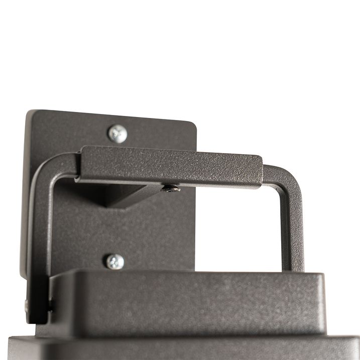 Qazqa Buiten Wandlamp Donkergrijs Incl. LED Oplaadbaar - Yara