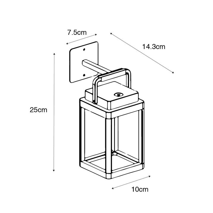 Qazqa Buiten Wandlamp Donkergrijs Incl. LED Oplaadbaar - Yara