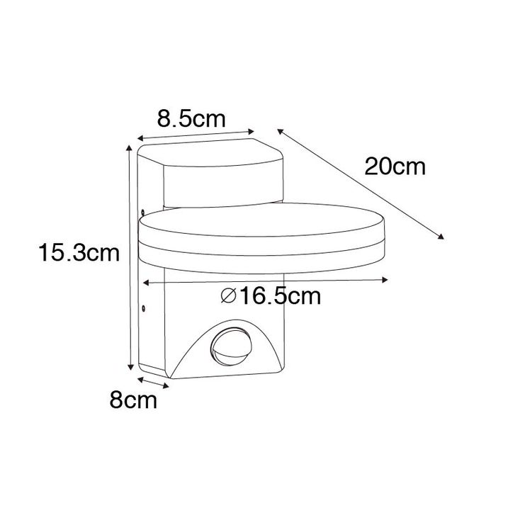 Qazqa Buiten Wandlamp Roestbruin Incl. LED IP54 Bewegingssensor - Esmee