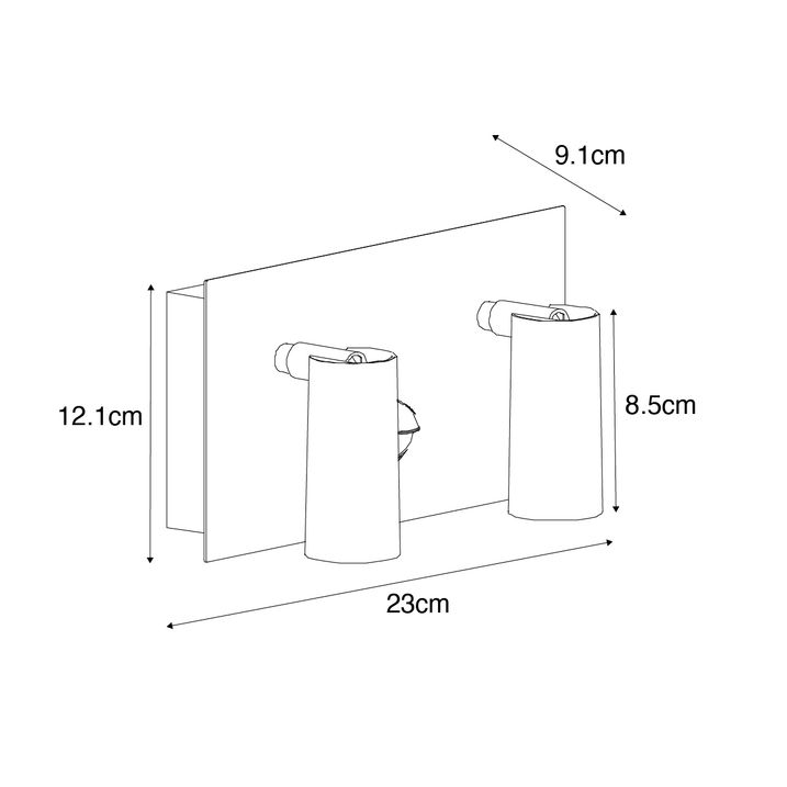 Qazqa Buiten Wandlamp Wit Incl. LED 2-lichts Bewegingssensor- Simon