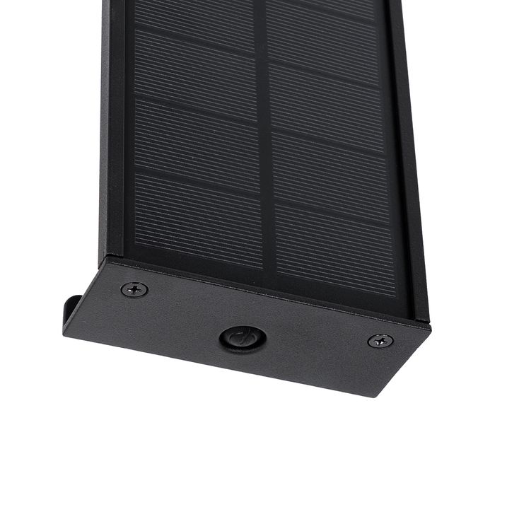 Qazqa Buiten Wandlamp Zwart 30 Cm Incl. LED 4-staps Dimbaar Met Solar - Serena