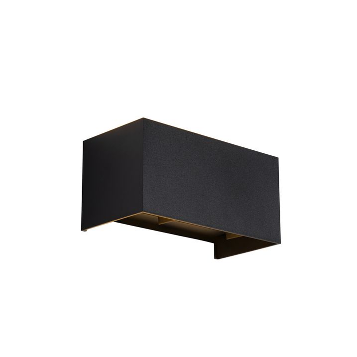 Qazqa Buiten Wandlamp Zwart Incl. LED 4-lichts IP54 - Edwin