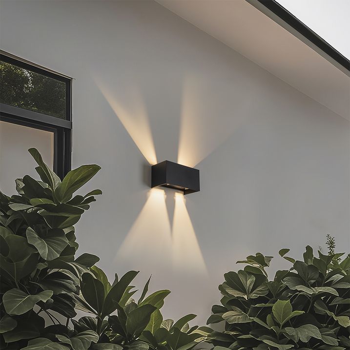 qazqa Buiten wandlamp zwart incl. LED 4-lichts IP54 - Edwin