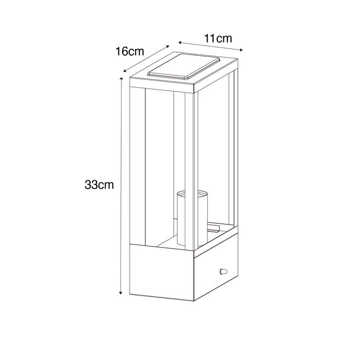 Qazqa Buiten Wandlamp Zwart Met Goud Schemersensor - Rotterdam