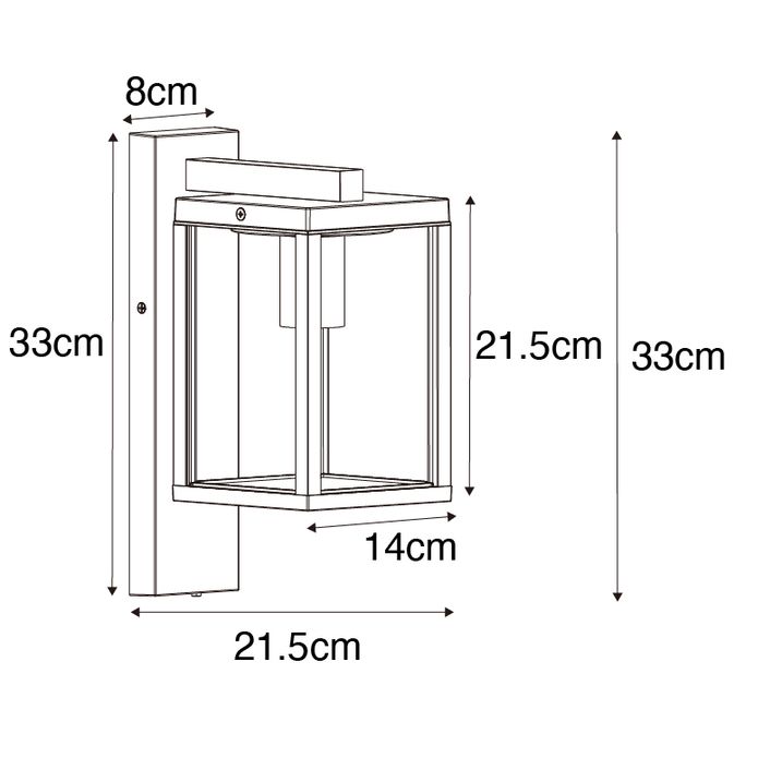 Qazqa Buiten Wandlantaarn Roestbruin IP44 Met Schemersensor - Charlois
