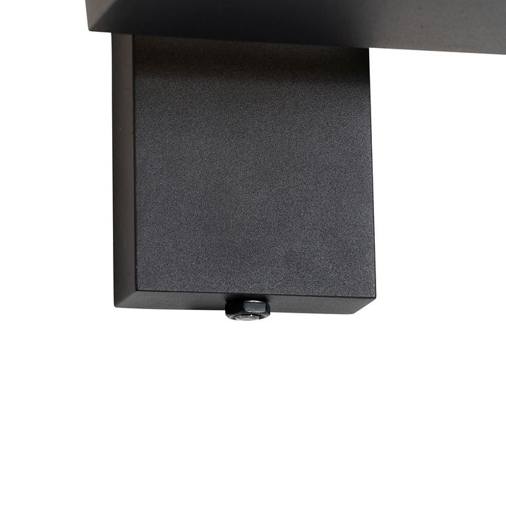 Qazqa Buiten Wandlantaarn Zwart Incl. LED En Schemersensor - Ferdinand