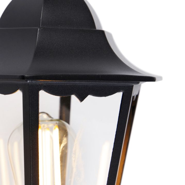 Qazqa Buiten Wandlantaarn Zwart Met Bewegingssensor IP44 - Havana