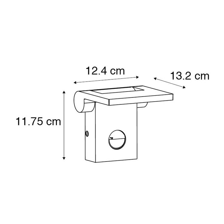 Qazqa Buitenwandlamp Antraciet Incl. LED IP54 Met Bewegingssensor - Zane