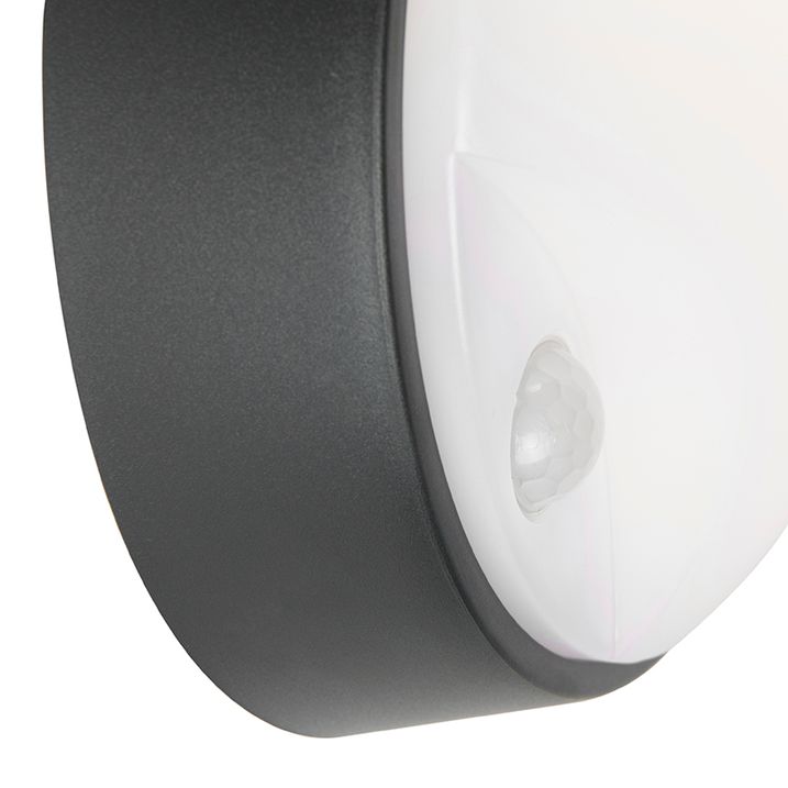 Qazqa Buitenwandlamp Zwart Incl. LED Met Bewegingssensor IP54 - Hortus