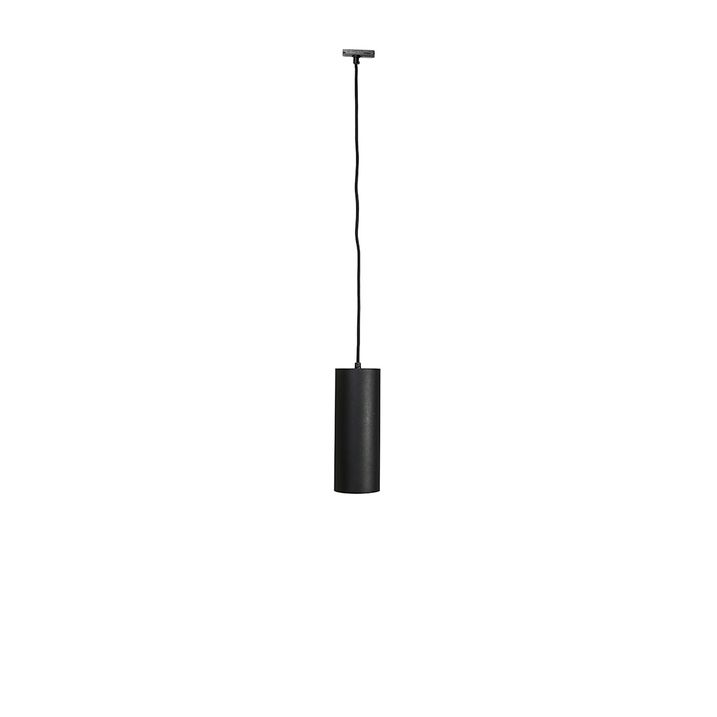 Qazqa Design Hanglamp Zwart Incl. Rail Adapter 1-fase - Iconic Tubo