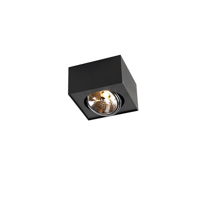 qazqa Design opbouwspot zwart draai- en kantelbaar - Kaya