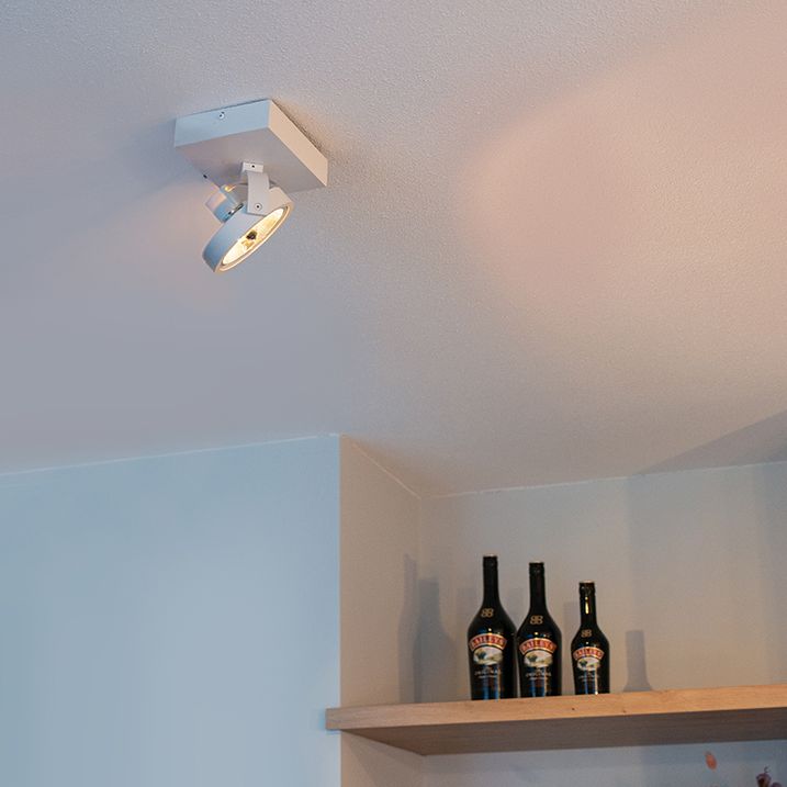 qazqa Design plafondspot wit draai- en kantelbaar - Go