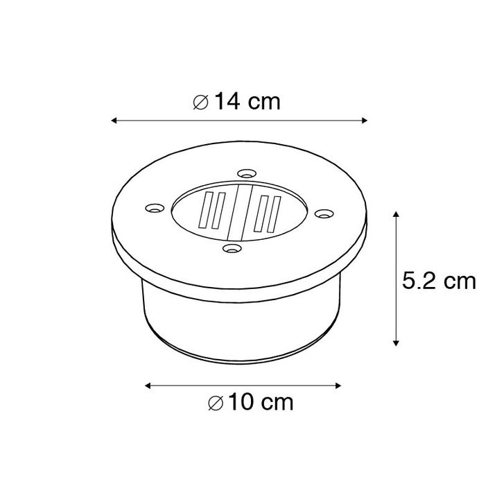 Qazqa Grondspot Incl. LED Op Zonne-energie IP44 - Tiny