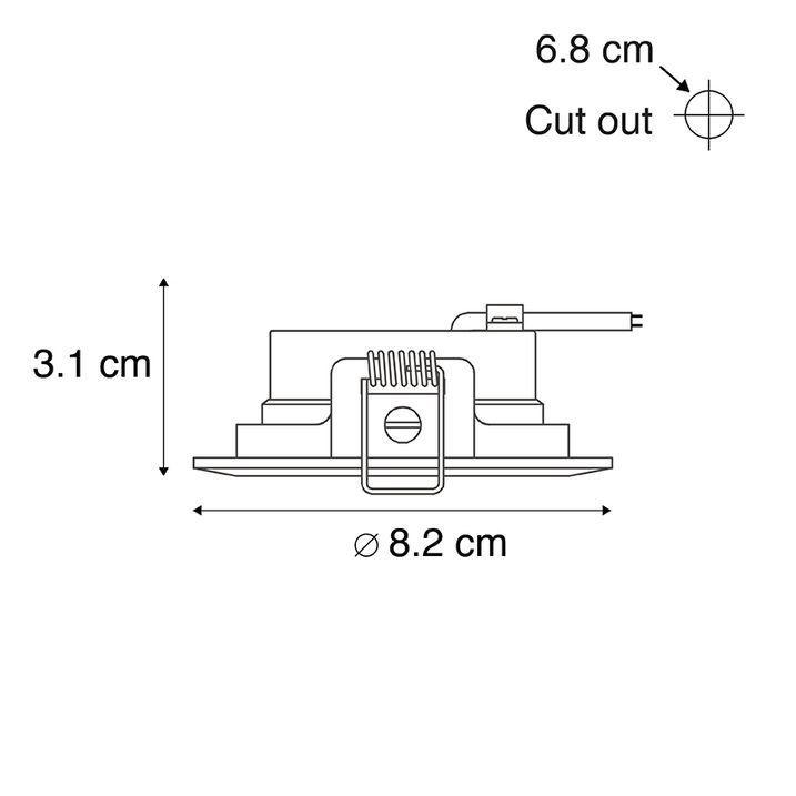 Qazqa Inbouwspot Wit Incl. LED 3-staps Dimbaar IP44 - Ulo
