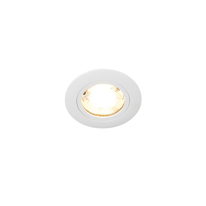qazqa Inbouwspot wit incl. LED 3-staps dimbaar IP44 - Ulo