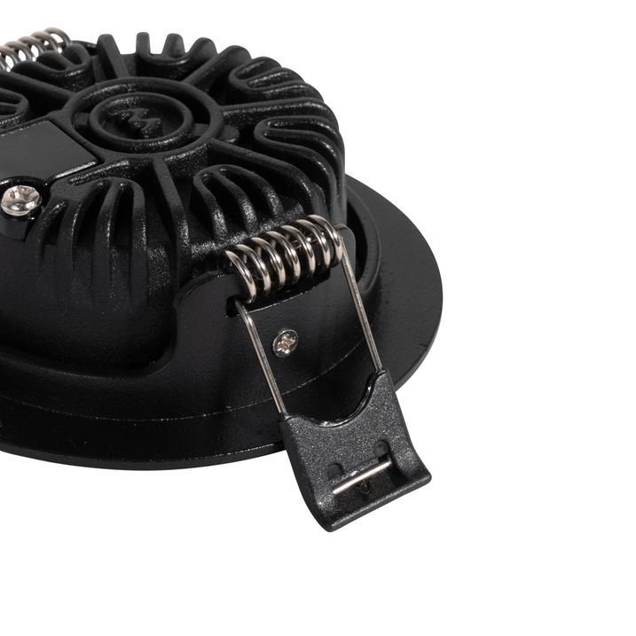 Qazqa Inbouwspot Zwart Kantelbaar 8 2cm Incl. LED Dim To Warm IP54 Ultra Slim - Pupil