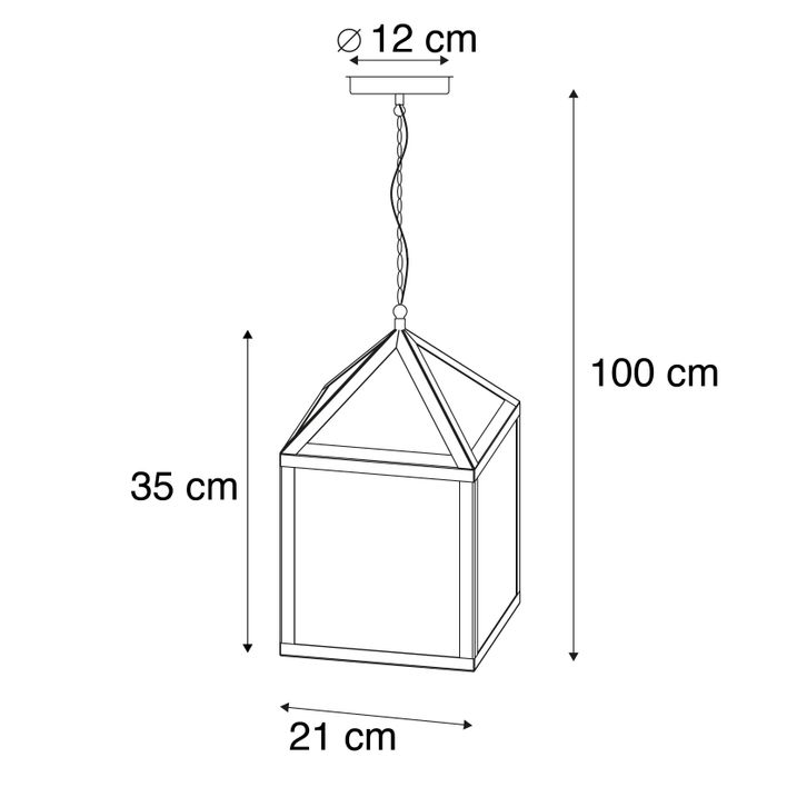 Qazqa Industriële Buiten Hanglamp Zwart IP23 - Amsterdam