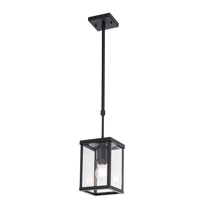 Qazqa Industriële Buiten Hanglamp Zwart IP44 - Charlois
