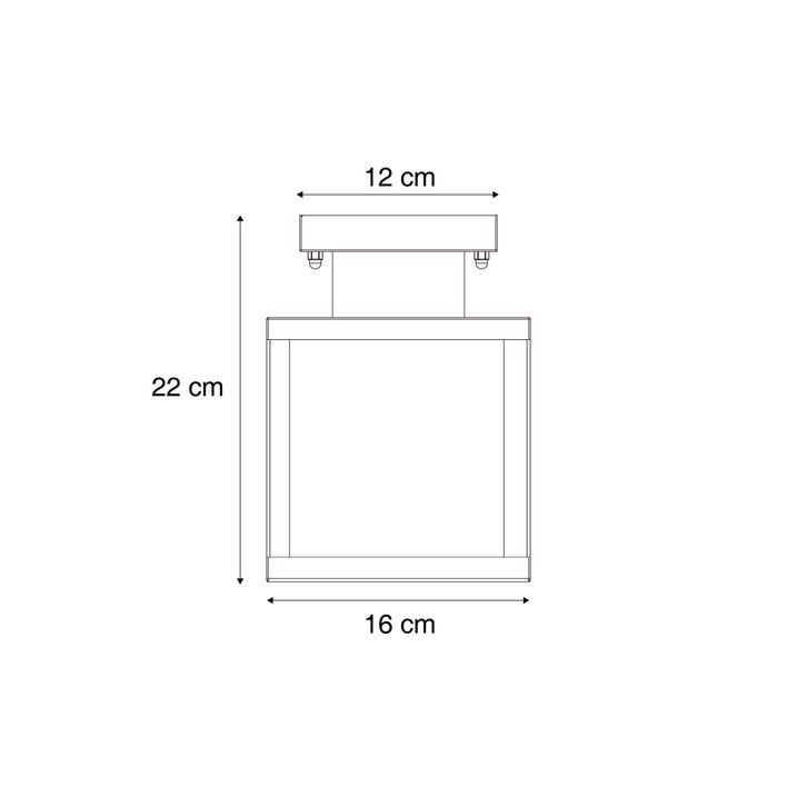 Qazqa Industriële Buitenplafondlamp Hout Met Helder Glas - Rotterdam