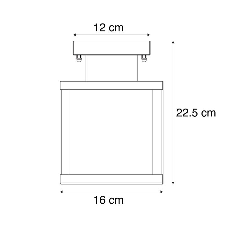 Qazqa Industriële Buitenplafondlamp Zwart 1-lichts - Rotterdam