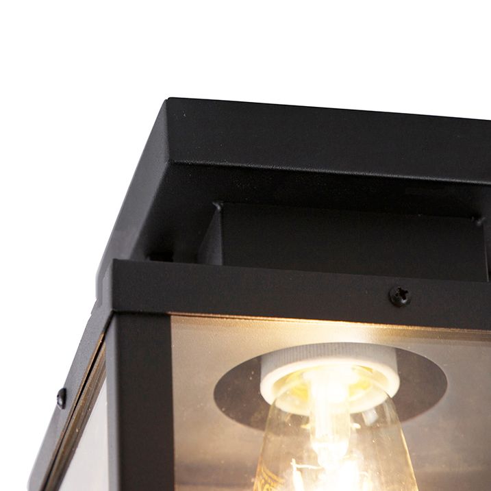 Qazqa Industriële Smart Buitenplafondlamp Zwart Incl. ST64 Wifi - Rotterdam