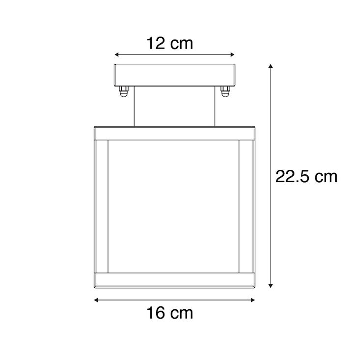 Qazqa Industriële Smart Buitenplafondlamp Zwart Incl. ST64 Wifi - Rotterdam