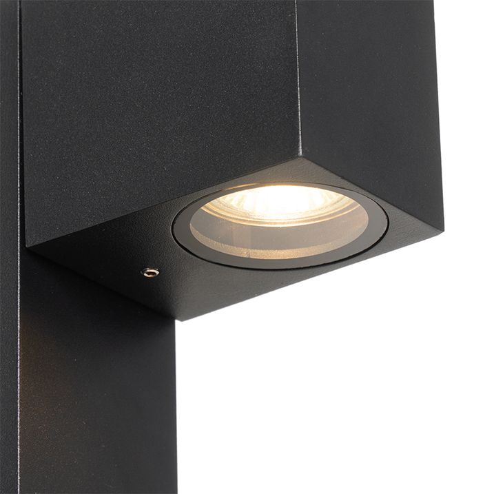 Qazqa Industriële Staande Buitenlamp Zwart 35 Cm IP44 - Baleno