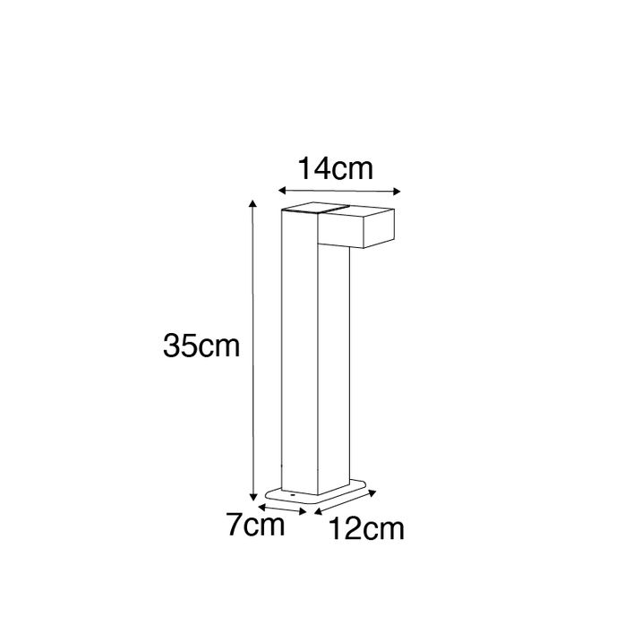 Qazqa Industriële Staande Buitenlamp Zwart 35 Cm IP44 - Baleno