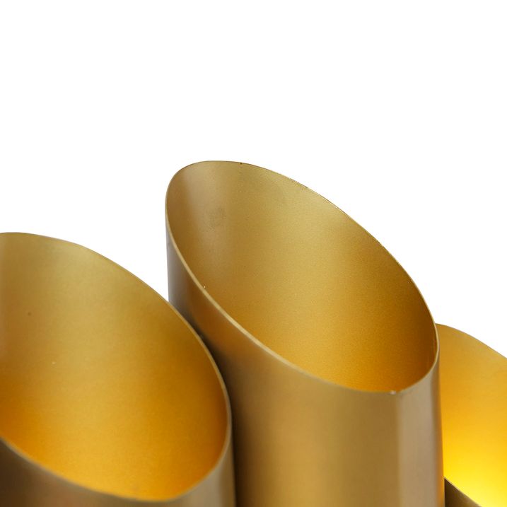 Qazqa Industriële Wandlamp Messing 10-lichts - Whistle