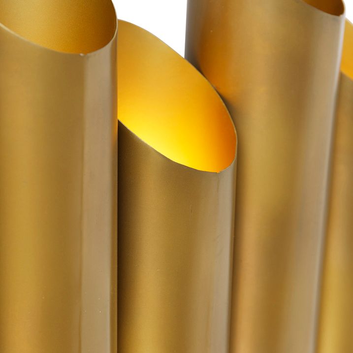 Qazqa Industriële Wandlamp Messing 10-lichts - Whistle