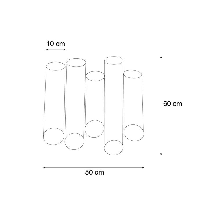 Qazqa Industriële Wandlamp Messing 10-lichts - Whistle