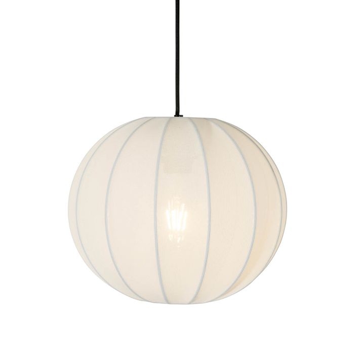 Qazqa Japandi Hanglamp Wit Zijden 30cm 3-lichts - Plu