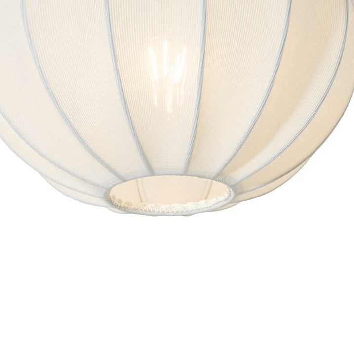 Qazqa Japandi Hanglamp Wit Zijden 30cm 3-lichts - Plu
