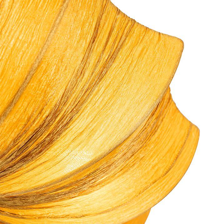 Qazqa Japandi Plafondlamp Goud Zijden 52cm 3-lichts - Plu