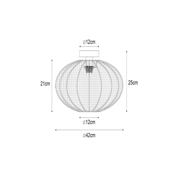 Qazqa Japandi Plafondlamp Groen Met Stoffen Kap - Bida