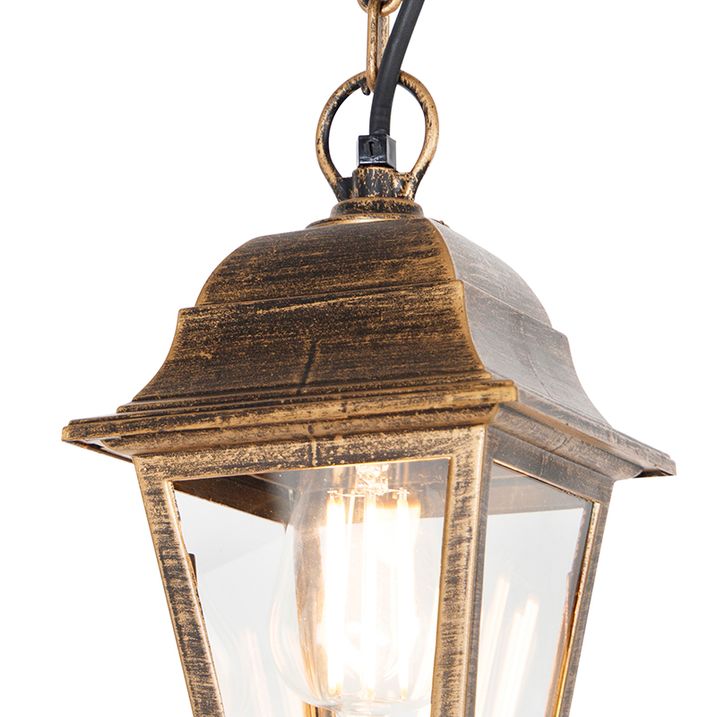 Qazqa Klassieke Buiten Hanglamp Antiek Goud IP44 - Capital