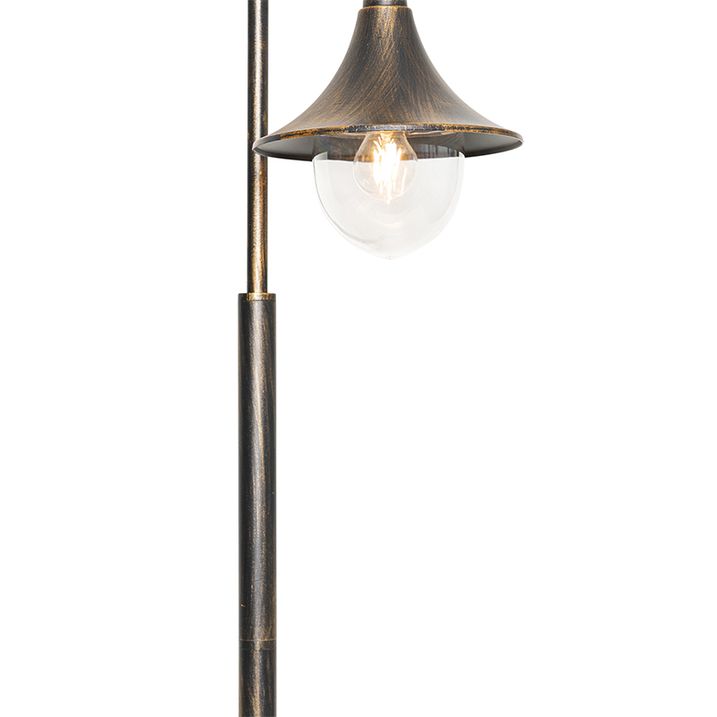 Qazqa Klassieke Buiten Lantaarn Antiek Goud 100 Cm IP44 - Daphne