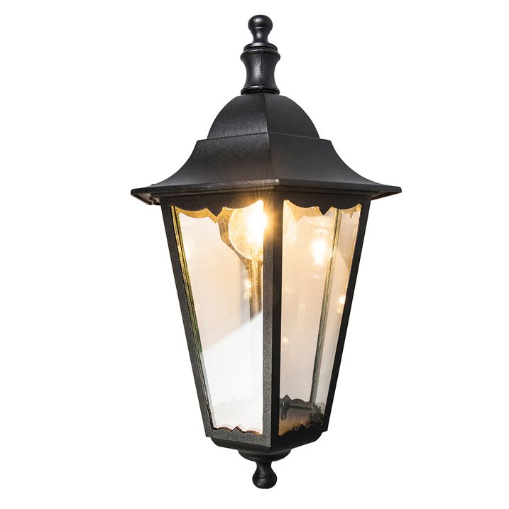 Qazqa Klassieke Buiten Wandlantaarn Zwart IP44 - New Orleans Down