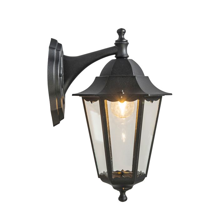 Qazqa Klassieke Buiten Wandlantaarn Zwart IP44 - New Orleans Down