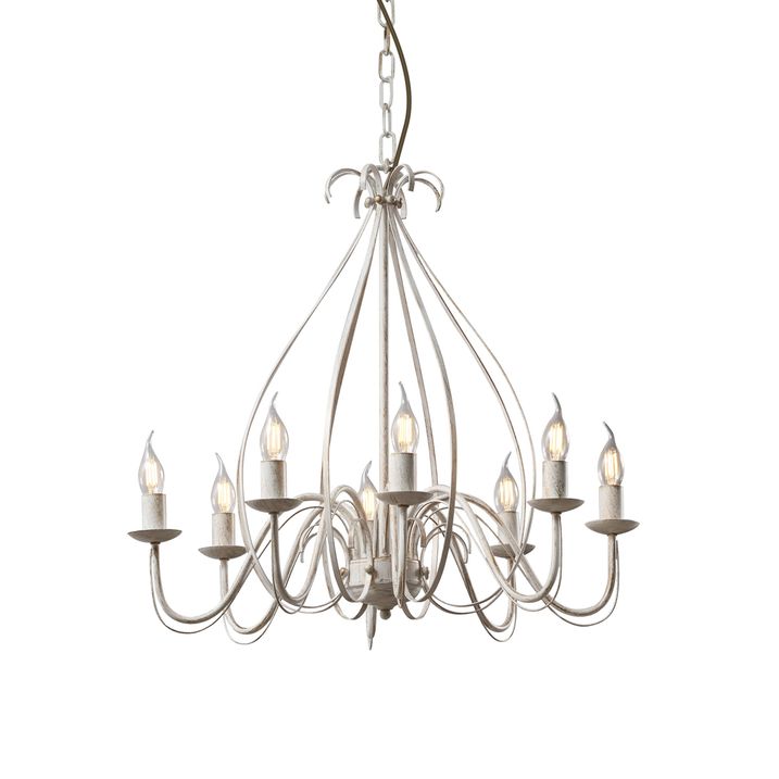 Qazqa Klassieke Kroonluchter Crème 8-lichts - Giuseppe